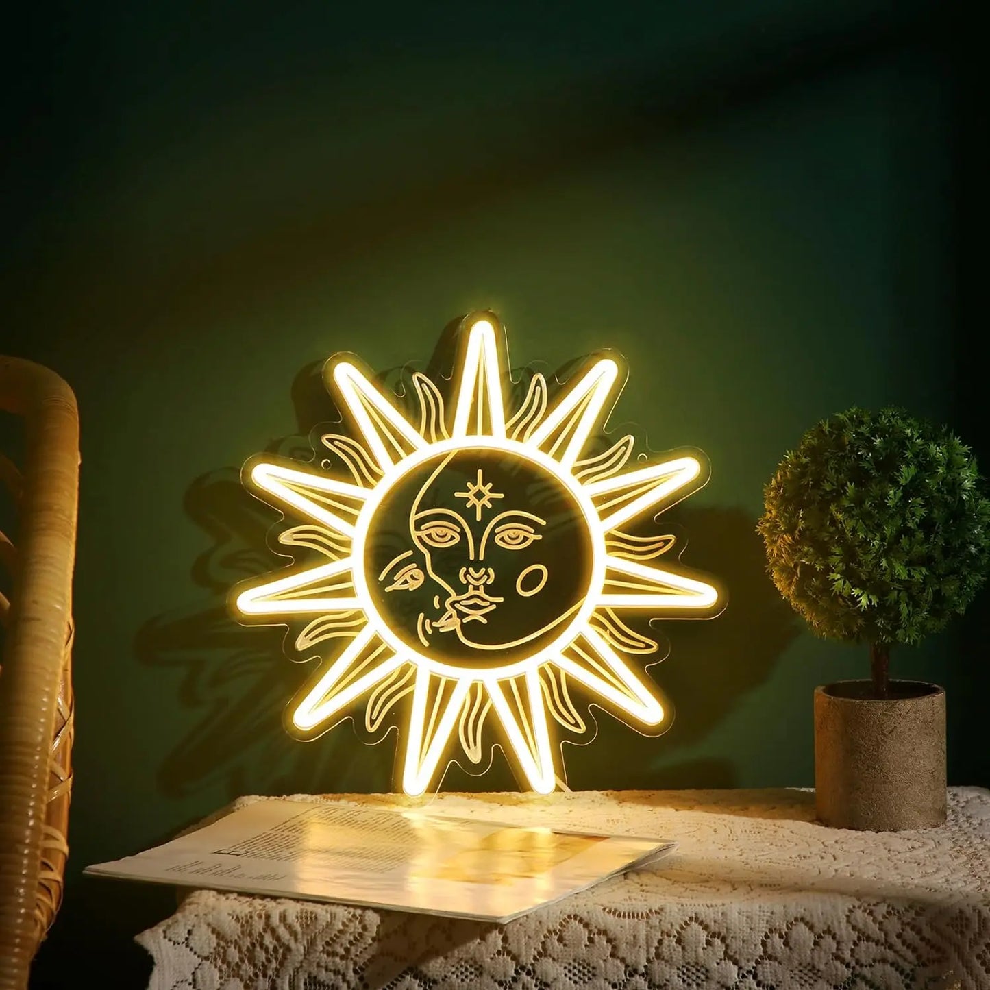 Sun and Moon Neon LED Light