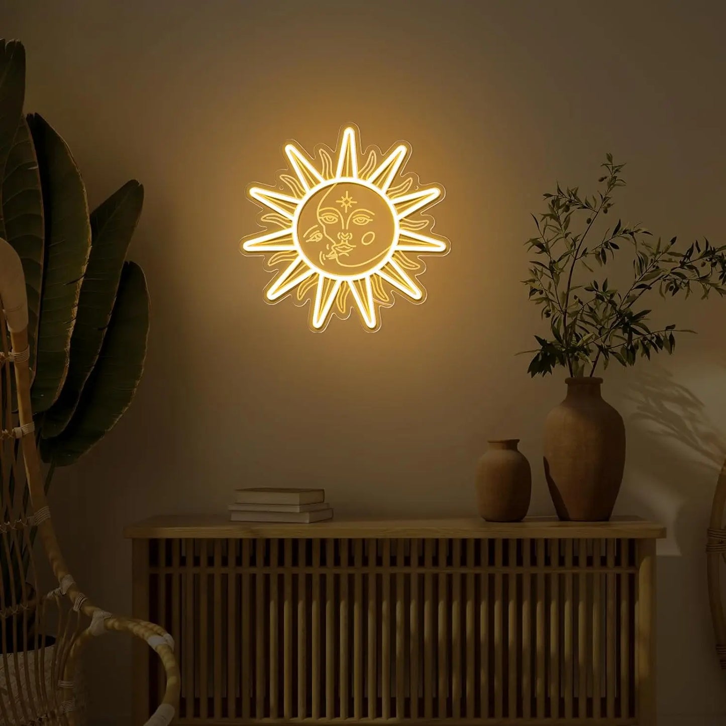 Sun and Moon Neon LED Light